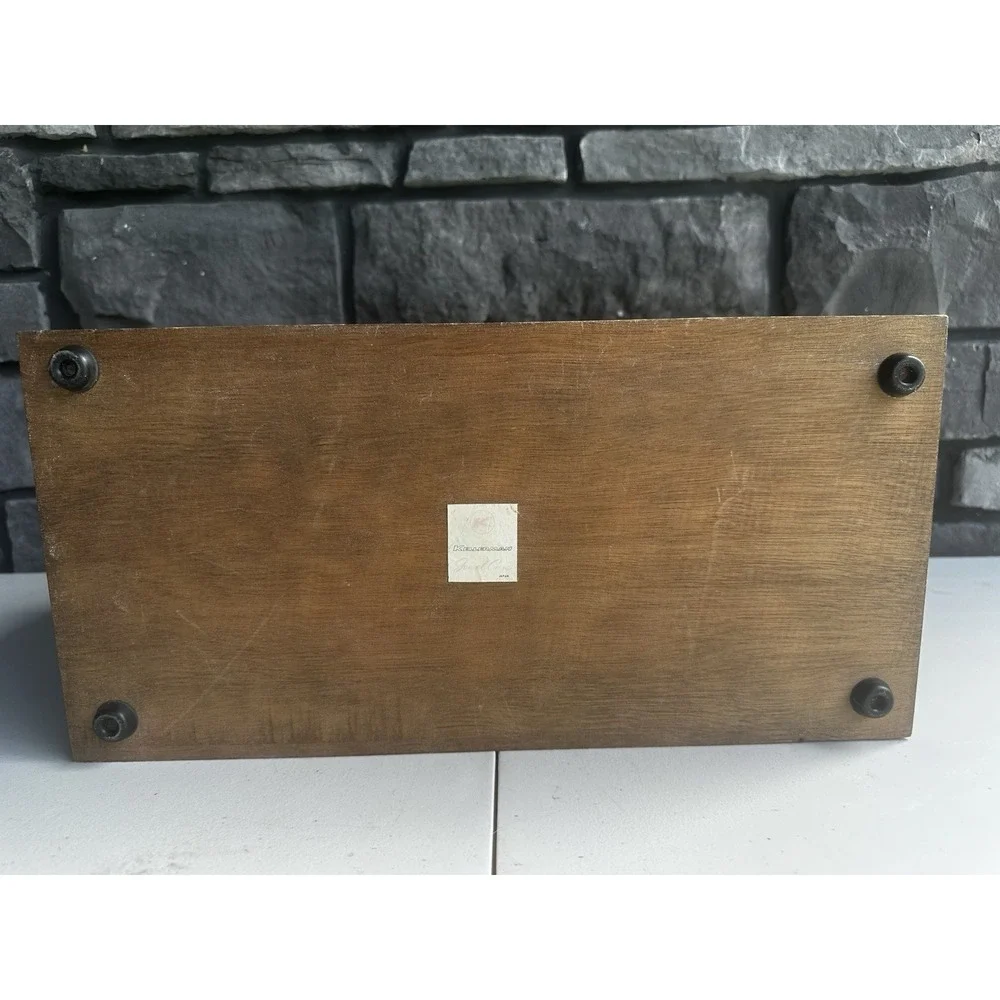 Vintage MCM Kellerman Wooden Jewelry Keepsake Box Case Chest 11 Drawers Cottage